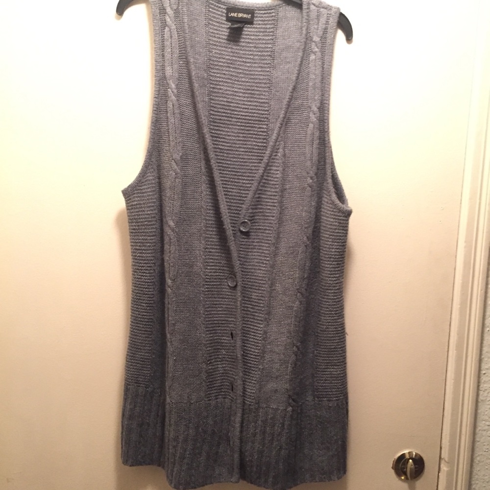Grey Sleeveless Cardigan